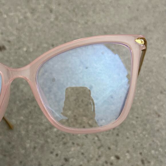 Pink & Gold Cat Eye Computer Sunglasses - Picture 6 of 7